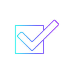 Approved Business And Office Icon With Blue