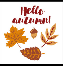 Hello Autumn Fall Season Decoration Design