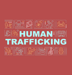 Illegal Human Trafficking And Slavery Word