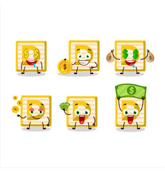 Toy Block D Cartoon With Cute Emoticon Bring Money