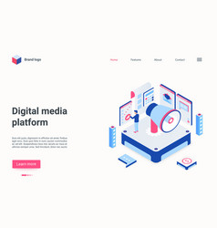 Digital Media Platform Isometric