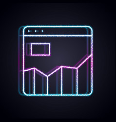 Glowing Neon Line Graph Schedule Chart Diagram