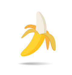 Half Peeled Banana Isolated