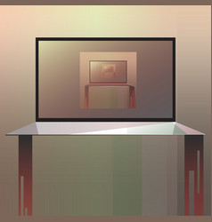 Picture Projection Tv In Tv In Green Tones