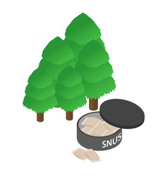 Swedish Snus Icon Isometric Style