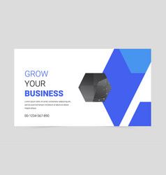 Blue Modern Grow Your Business Social Media Cover