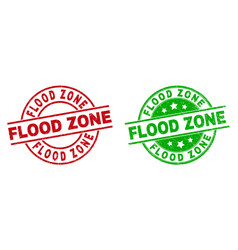 Flood Zone Round Badges With Distress Style