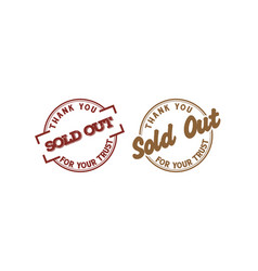 Sold Out Stamp Badge Emblem Logo For Done Deal