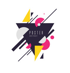 Abstract yellow and black geometric circle Vector Image
