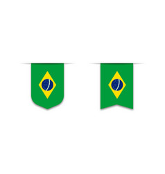 Brazil Flag Label Flag Icon Checkbox Sign Flags