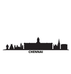 India Chennai City Skyline Isolated