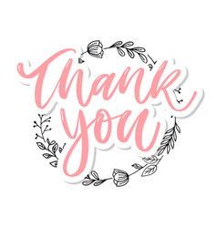 Thank you slogan print for textile t-shirt Vector Image