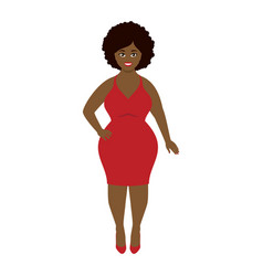 Beautiful African American Curvy Woman Icon