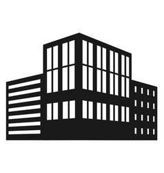 Office Building Icon City Construction Black