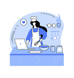 Online Baking Class Isolated Cartoon