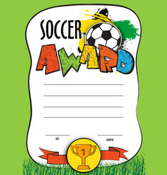 Template Certificate Soccer Championship