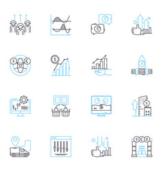 Thrifty Mindset Linear Icons Set Frugal