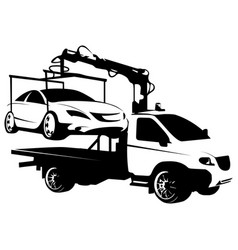 Ar Tow Truck Immerses Auto Silhouette For