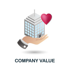 Company Value Icon 3d From Value