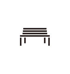 Long Bench Simple Geometric Line Simple Logo