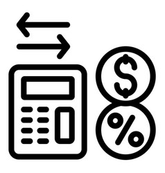 Tax Calculator Icon Outline Money Return