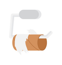 Empty Toilet Paper Roll And Metal Holder