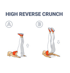 High Reverse Crunch Woman Home Workout Exercise