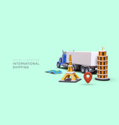 International Transportation Shipping 3d Truck