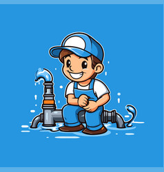 Plumber Cartoon Character In Style