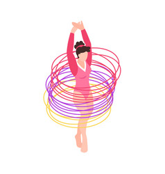 Circus Hoops Woman Composition