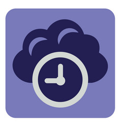 Cloud With Watch On A White Background