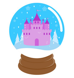 Fairy Tale Castle Inside A Snow Globe