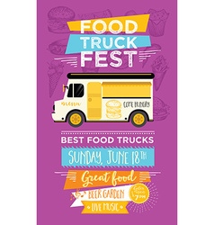 Food truck party invitation Food menu template Vector Image