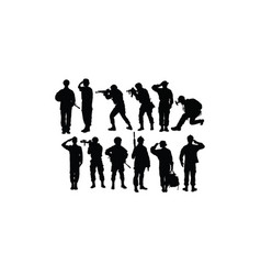 Soldier And Army Force Silhouettes