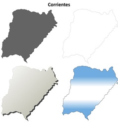 Corrientes Blank Outline Map Set