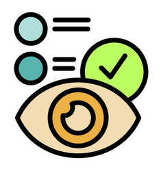 Eye Review Icon Flat