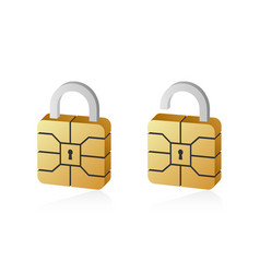 Golden Emv Chip Padlock For Credit Card Secure