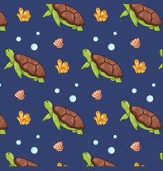 Summer Seamless Pattern With Undersea Animal