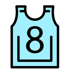 Hurling Player Vest Icon Color Outline