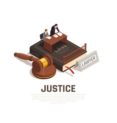 Law Justice Isometric Composition