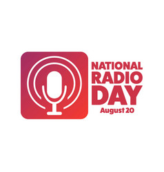 National Radio Day August 20 Holiday Concept