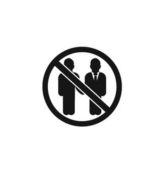 No Handshake Icon Editable Symbol