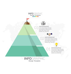 Pyramid Or Triangle Infographic Template With 3