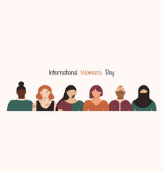 International Women Day Banner Woman In