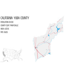 Large And Detailed Map Of Yuba County