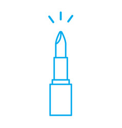 Blue Lipstick Line Art Icon