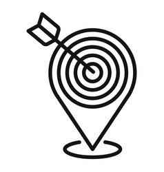 Marketing Mix Target Icon Outline Digital