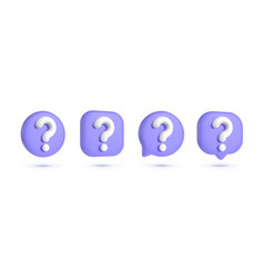 Question Mark 3d Icon Set Of 3d Speech