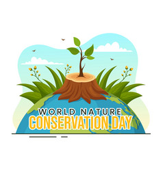 World Nature Conservation Day With Map Tree