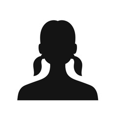 Child Female Avatar Silhouette Young Woman Face